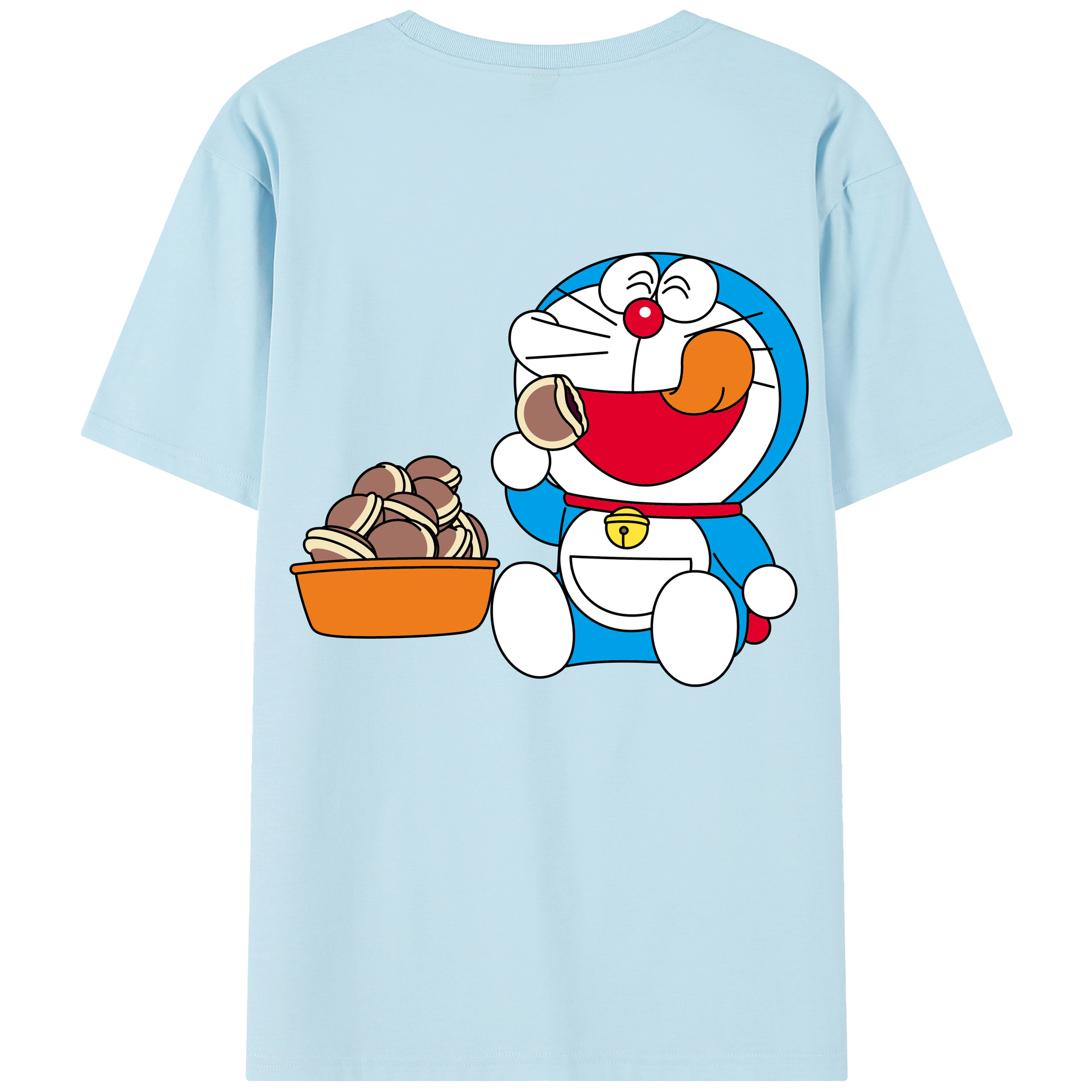 （画像用） ドラえもん Doraemon 綿100％半袖Tシャツ（背面プリント）
